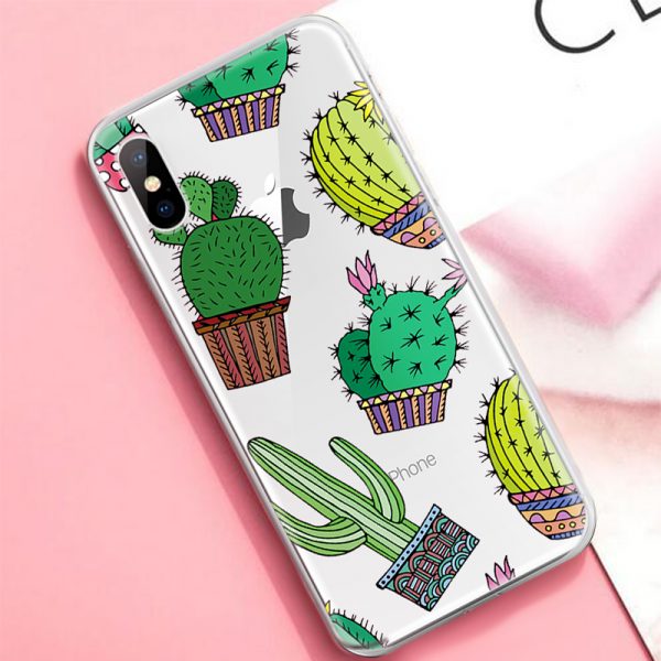 Trendy Cute Cactus Pineapple Patterned Case For iPhone X ...